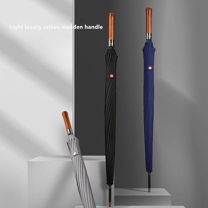 Golf Umbrella Large - Автоматический зонт с деревянной ручкой, 16