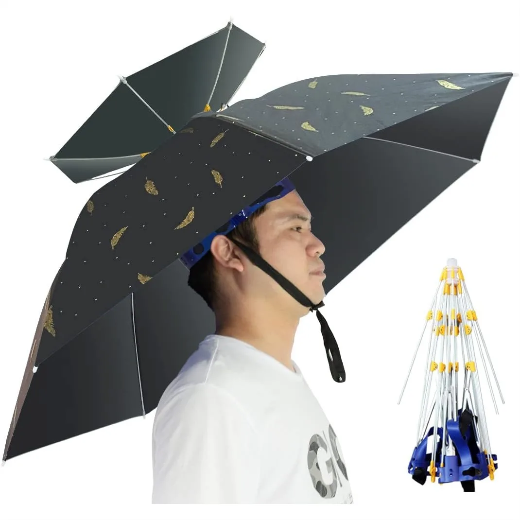 Golf Umbrella Large - Складной регулируемый зонт-шляпа от солнца и